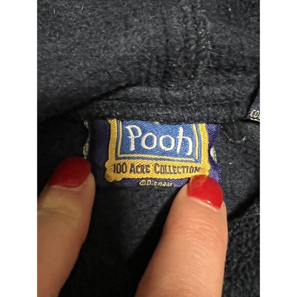 Pooh 100 Acre Collection Hooded Pull Over Fleece Sweatshirt Jacket Size Small - Picture 4 of 10